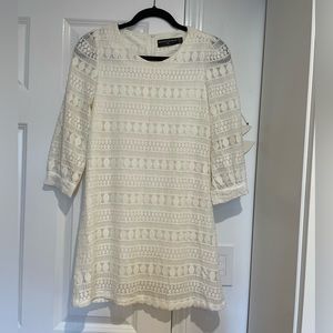 Goodnight Macaroon White Crochet Dress